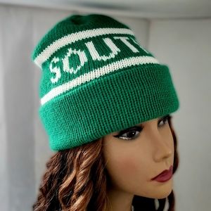 SOUTHIE New Vintage Bay State Apparel Green Knit Hat South Boston Massachusetts